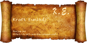 Kraft Euniké névjegykártya